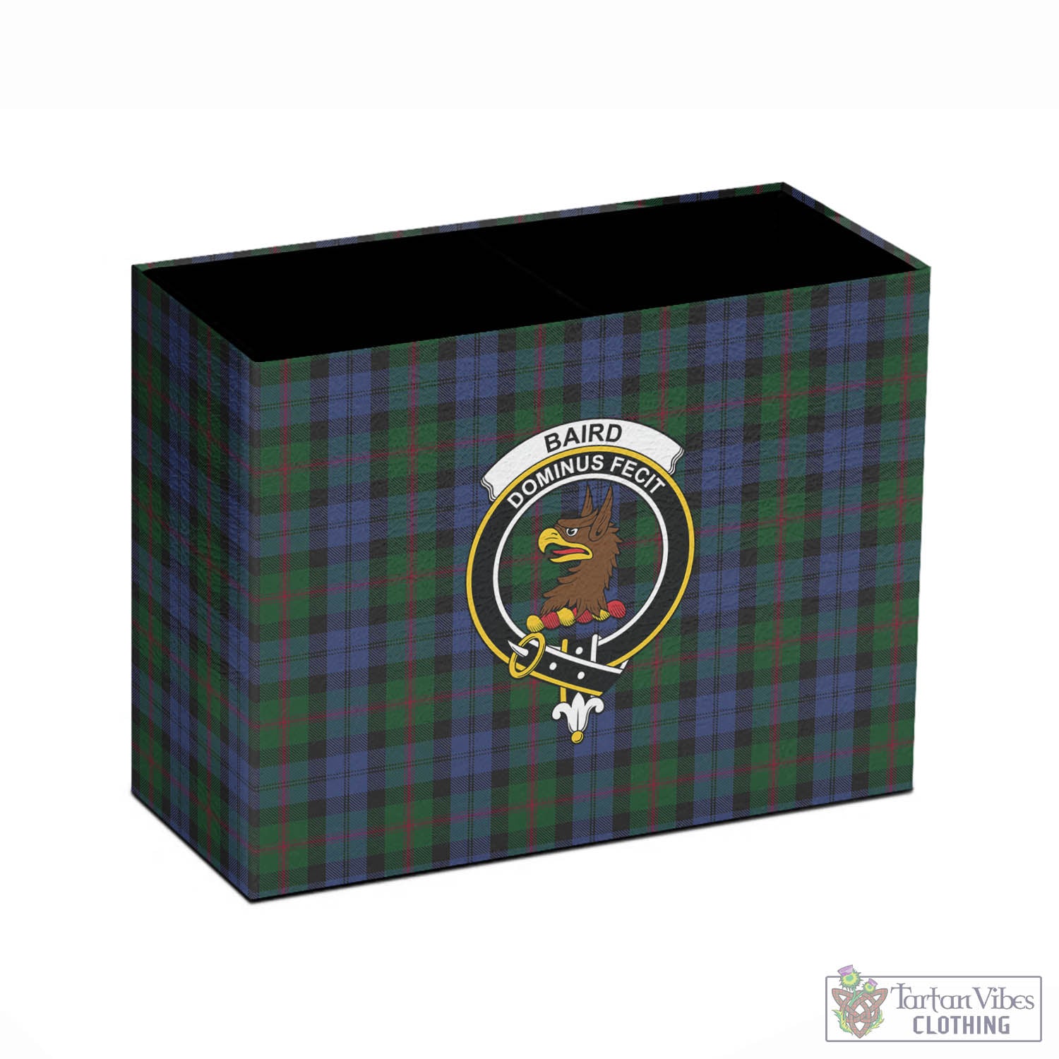 Tartan Vibes Clothing Baird Tartan Pen Holder with Family Crest