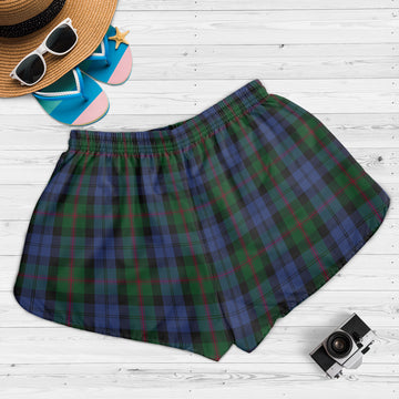 Baird Tartan Womens Shorts with Family Crest