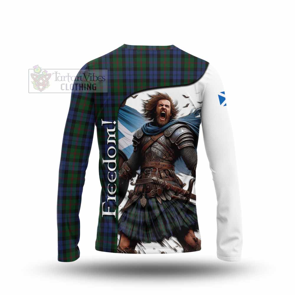 Tartan Vibes Clothing Baird Crest Tartan Long Sleeve T-Shirt Inspired by the Freedom of Scottish Warrior