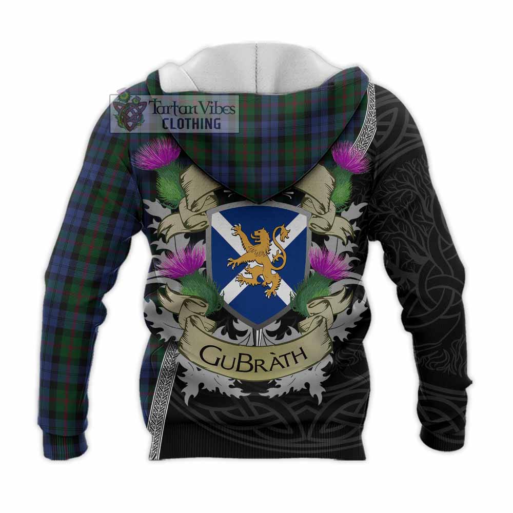 Baird Tartan Family Crest Knitted Hoodie Lion Rampant Royal Thistle Shield Celtic Inspired - Tartan Vibes Clothing