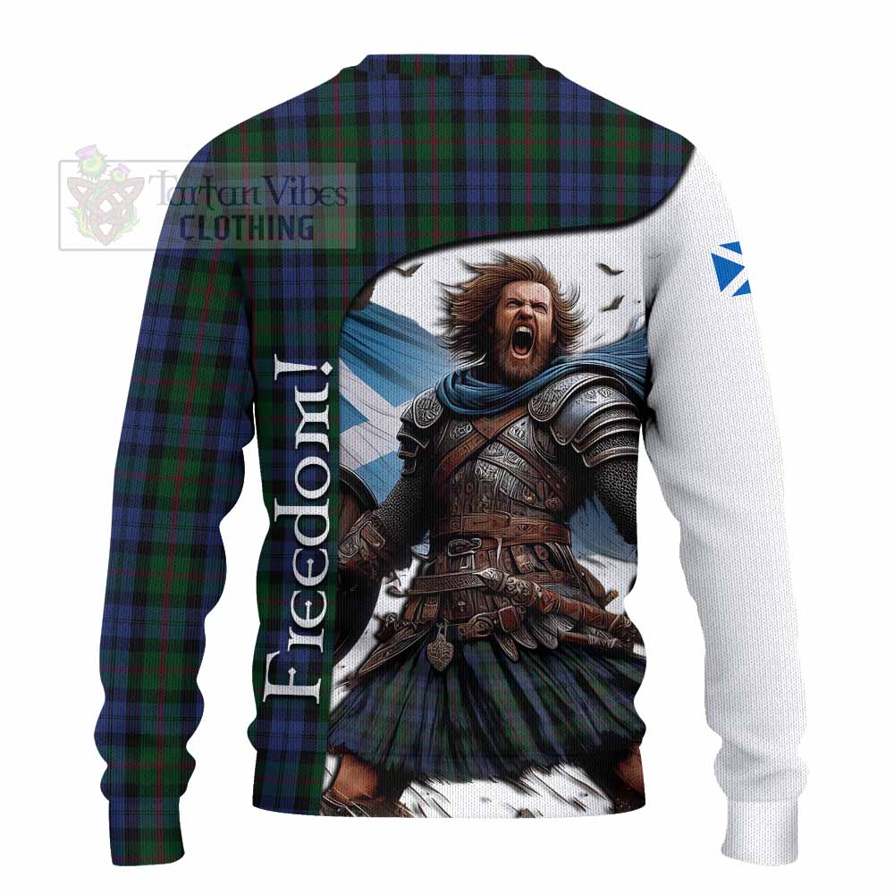 Tartan Vibes Clothing Baird Crest Tartan Knitted Sweater Inspired by the Freedom of Scottish Warrior