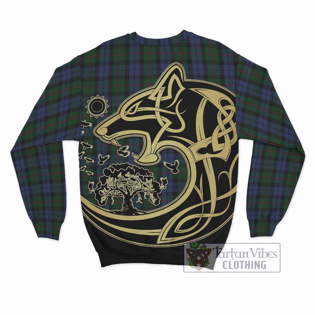 Baird Tartan Sweatshirt with Family Crest Celtic Wolf Style - Tartan Vibes Clothing