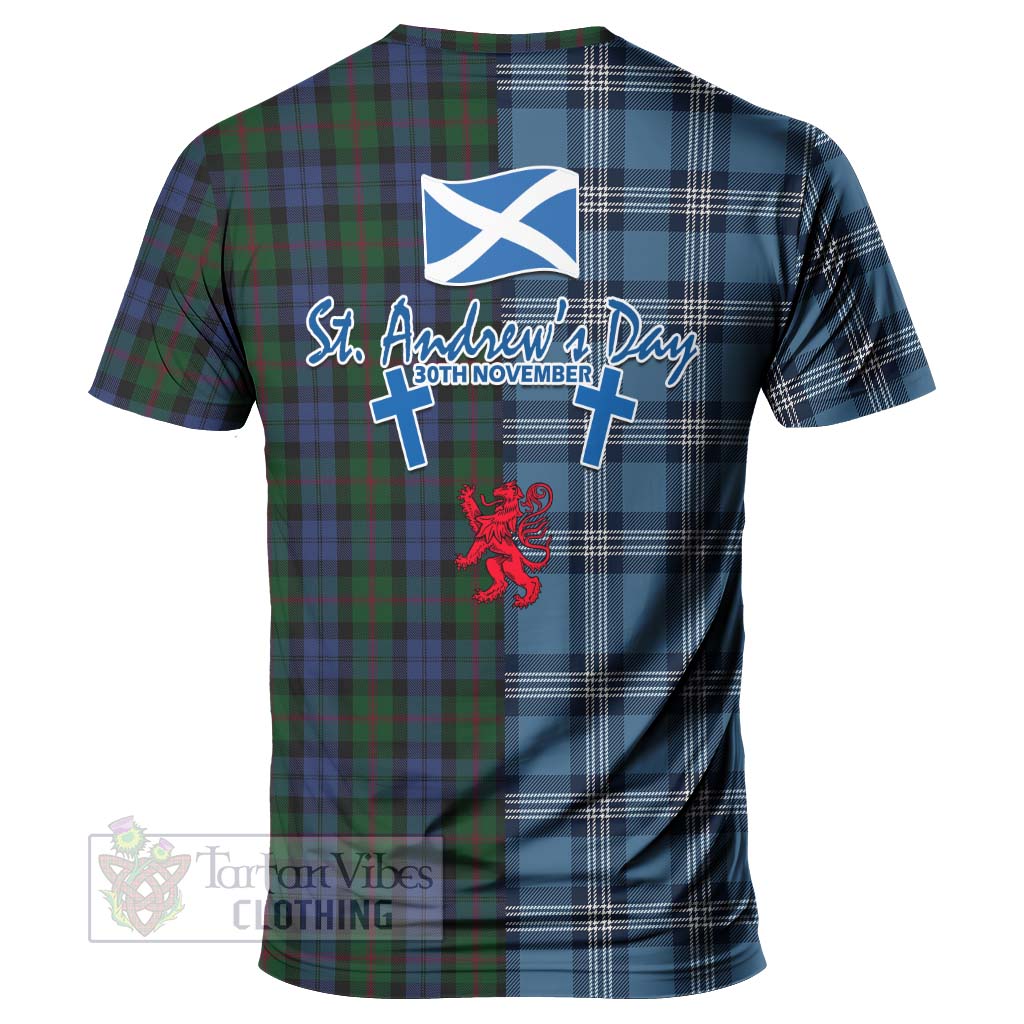 Tartan Vibes Clothing Baird Tartan T-Shirt Happy St. Andrew's Day Half Tartan Style