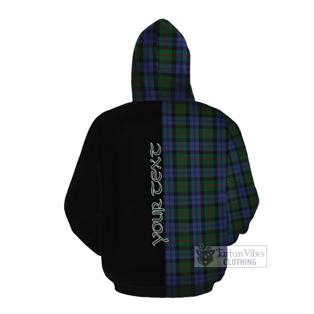 Tartan Vibes Clothing Baird Tartan Cotton Hoodie with Family Crest and Half Of Me Style