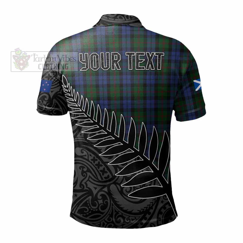 Baird Crest Tartan Polo Shirt with New Zealand Silver Fern Half Style