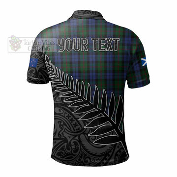 Baird Crest Tartan Polo Shirt with New Zealand Silver Fern Half Style