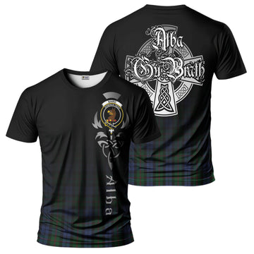 Baird Tartan T-Shirt Featuring Alba Gu Brath Family Crest Celtic Inspired