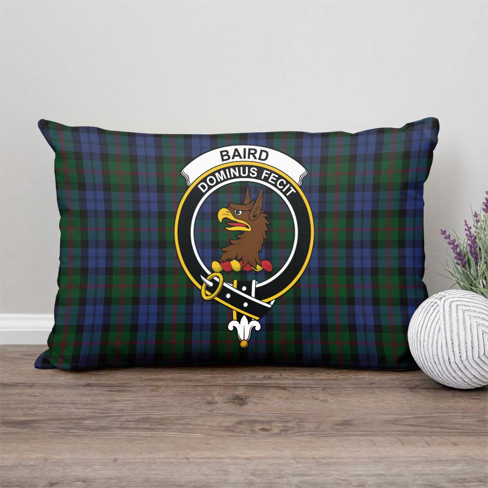 Baird Tartan Pillow Cover with Family Crest Rectangle Pillow Cover - Tartanvibesclothing