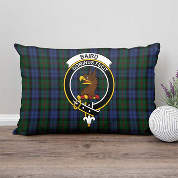 Baird Tartan Pillow Cover with Family Crest