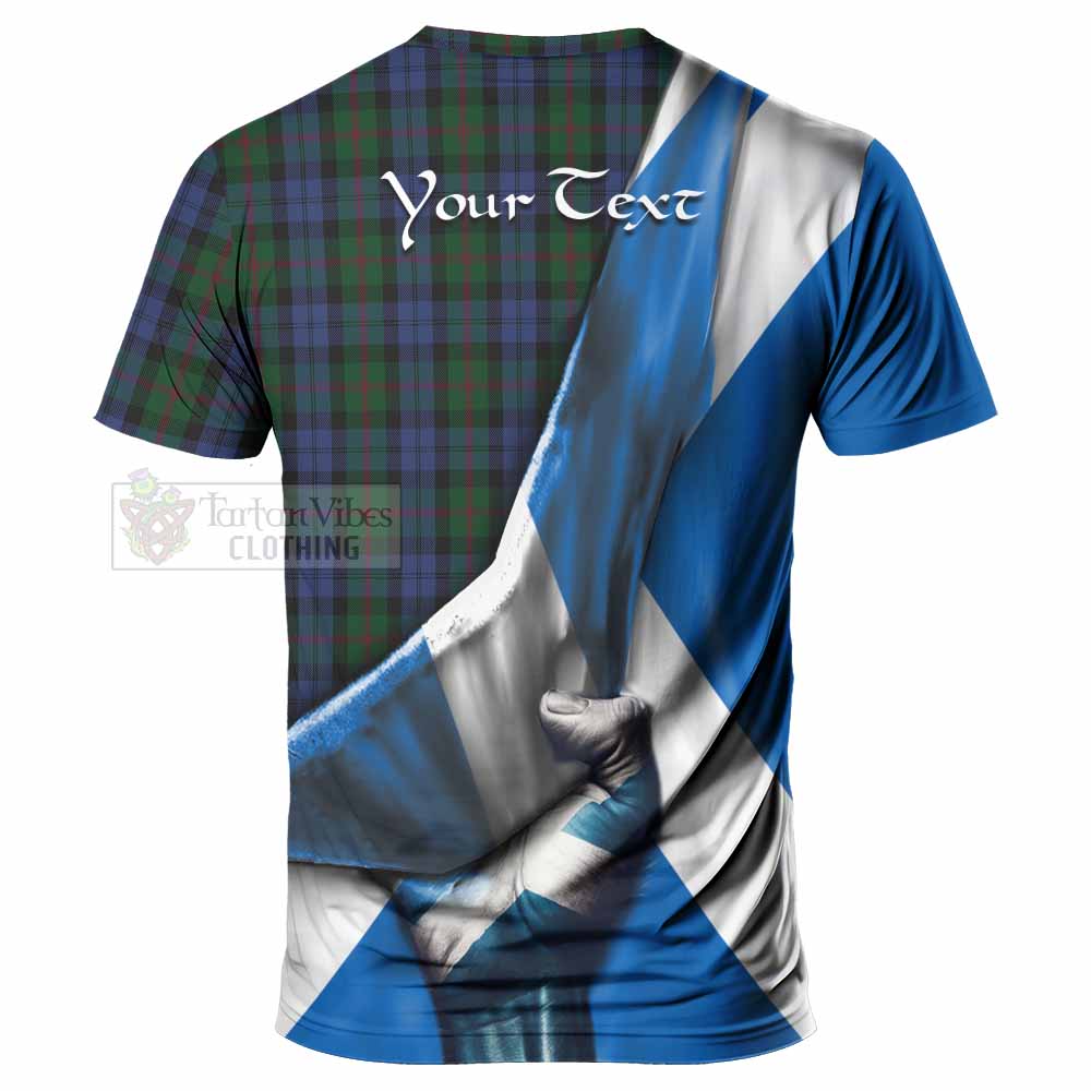 Tartan Vibes Clothing Baird Tartan T-Shirt with Family Crest Scotland Patriotic Style