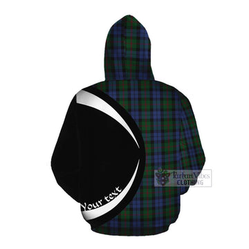 Baird Tartan Cotton Hoodie with Family Crest Circle Style