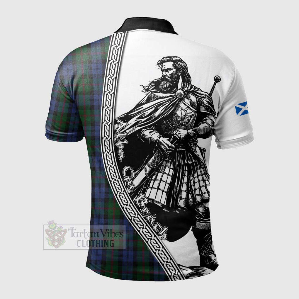 Tartan Vibes Clothing Baird Tartan Clan Crest Polo Shirt with Highlander Warrior Celtic Style