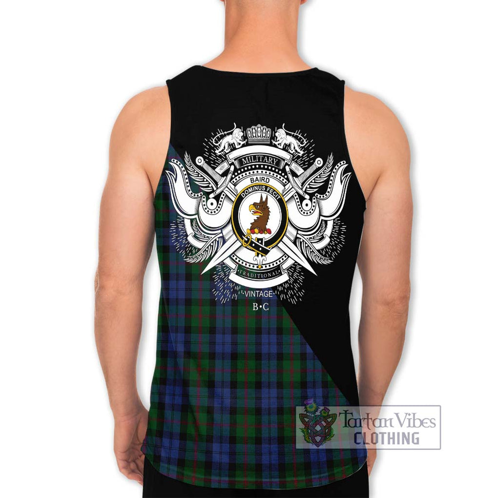 Baird Tartan Men's Tank Top with Family Crest and Military Logo Style - Tartanvibesclothing Shop