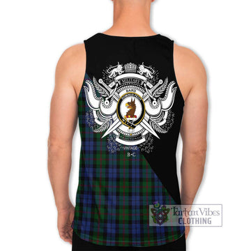 Baird Tartan Men's Tank Top with Family Crest and Military Logo Style