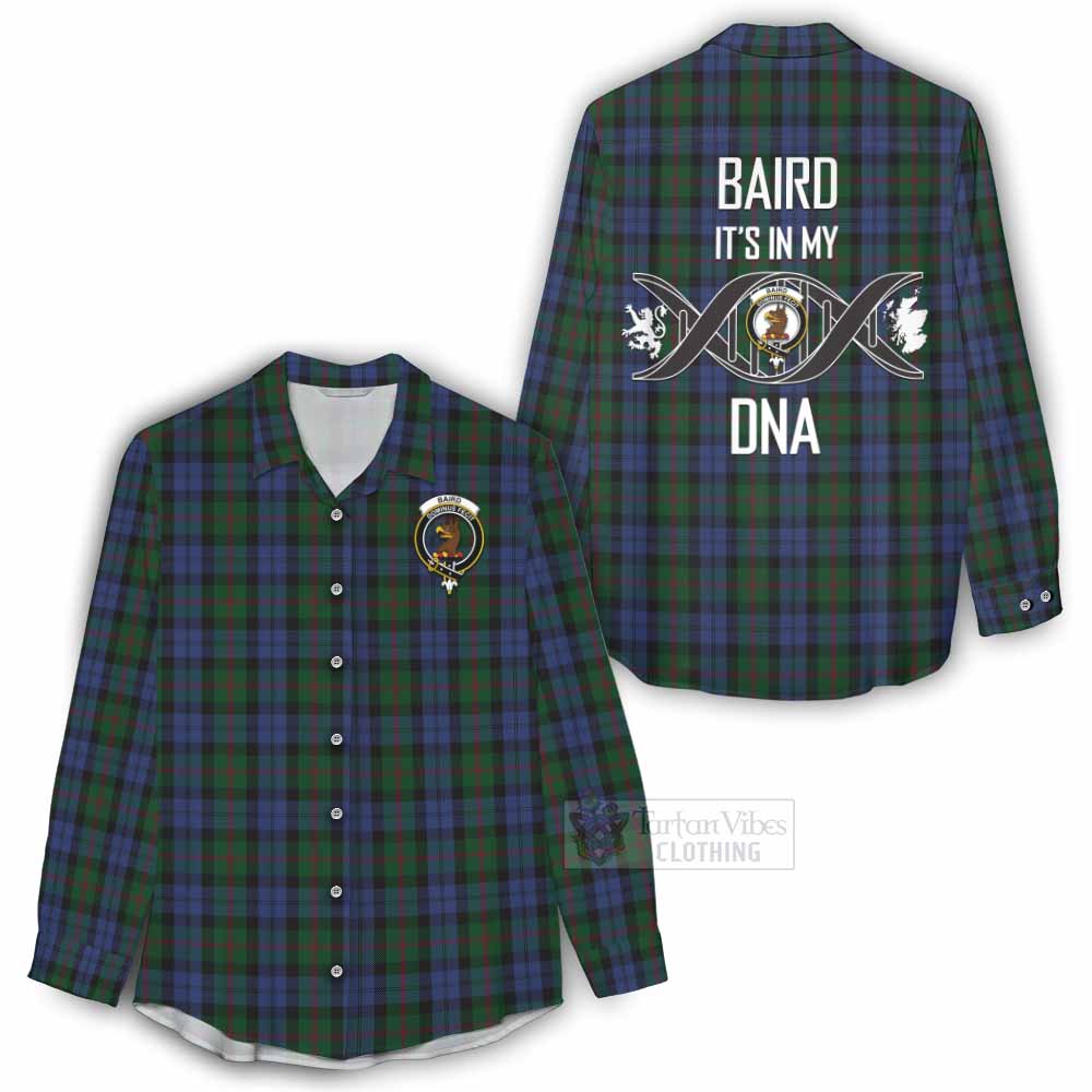 Tartan Vibes Clothing Baird Tartan Women's Casual Shirt with Family Crest DNA In Me Style