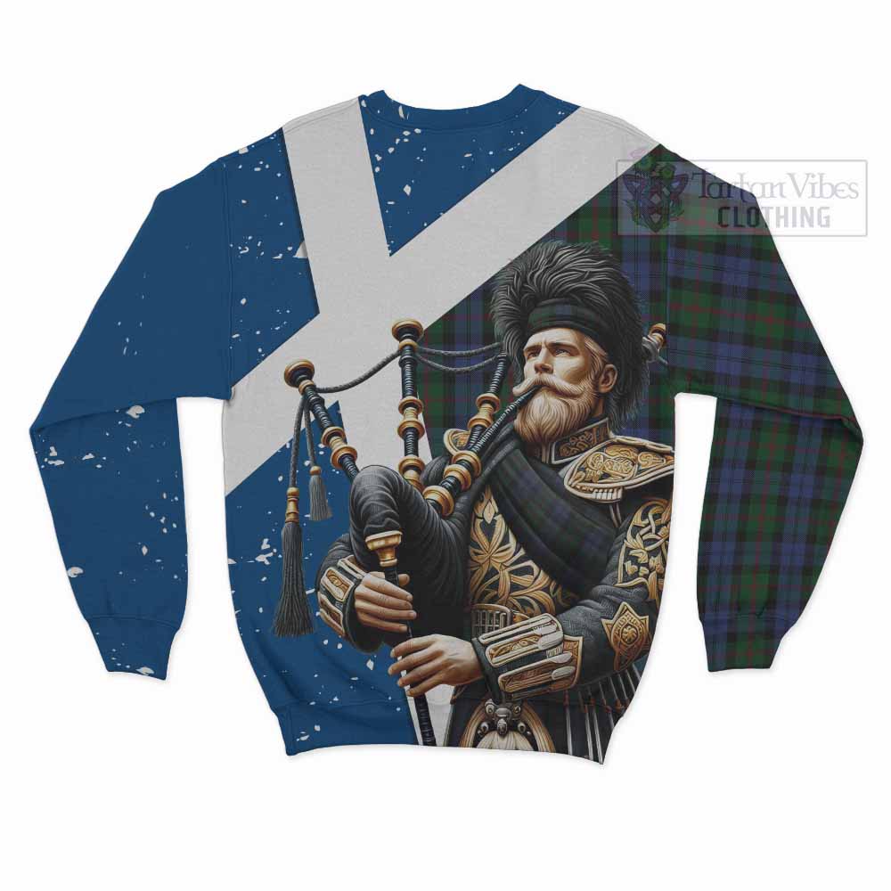 Tartan Vibes Clothing Baird Tartan Sweatshirt with Family Crest Scottish Bagpiper Vibes