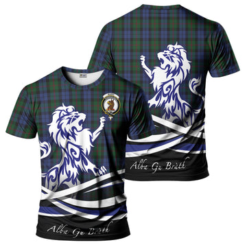 Baird Tartan T-Shirt with Alba Gu Brath Regal Lion Emblem