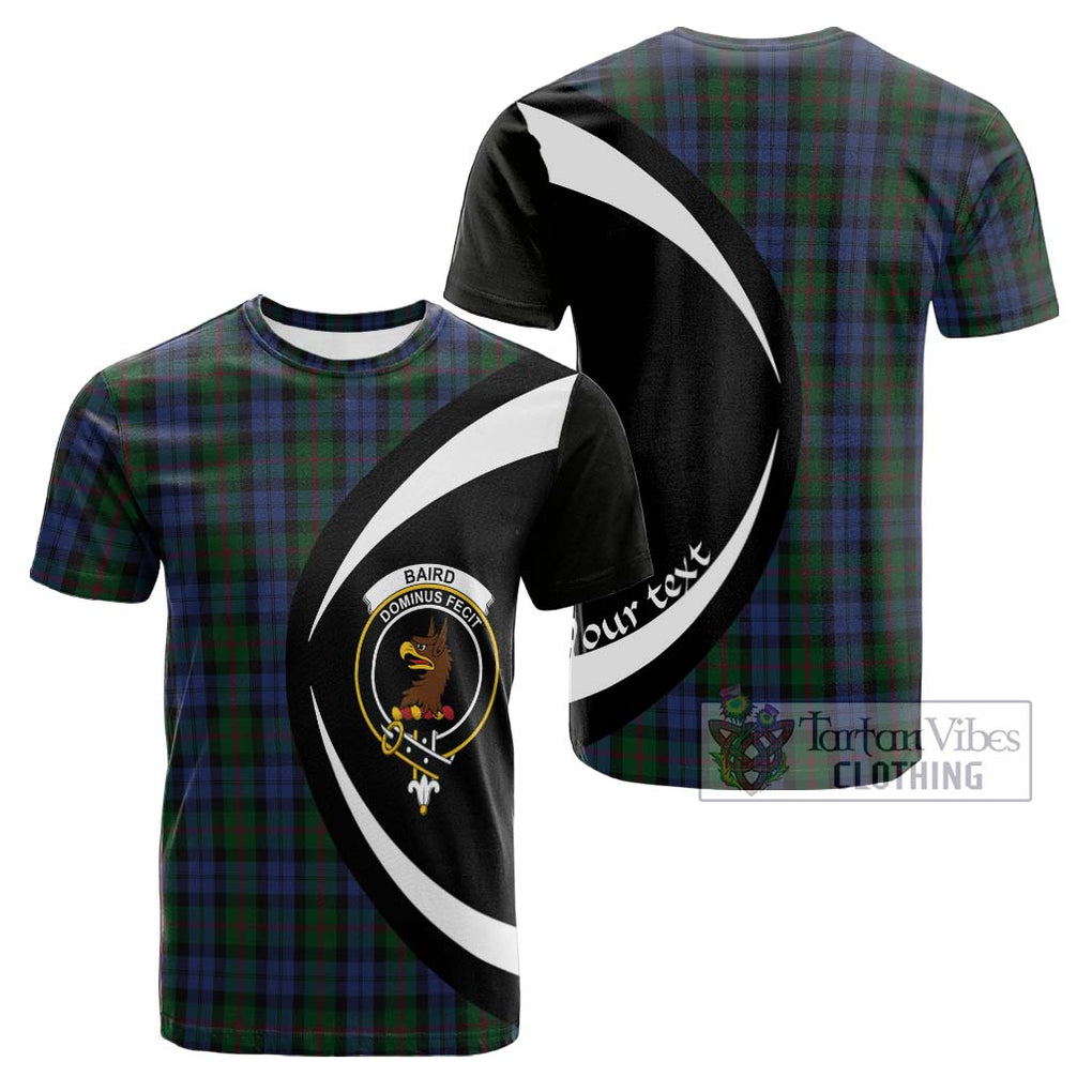 Tartan Vibes Clothing Baird Tartan Cotton T-shirt with Family Crest Circle Style