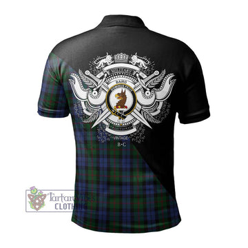 Baird Tartan Polo Shirt with Family Crest and Military Logo Style