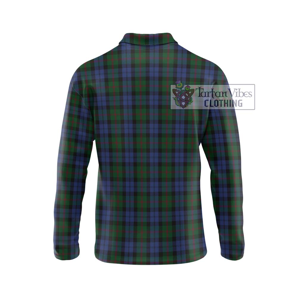 Baird Tartan Long Sleeve Polo Shirt with Family Crest DNA In Me Style - Tartanvibesclothing Shop