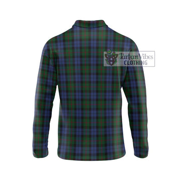 Baird Tartan Long Sleeve Polo Shirt with Family Crest DNA In Me Style