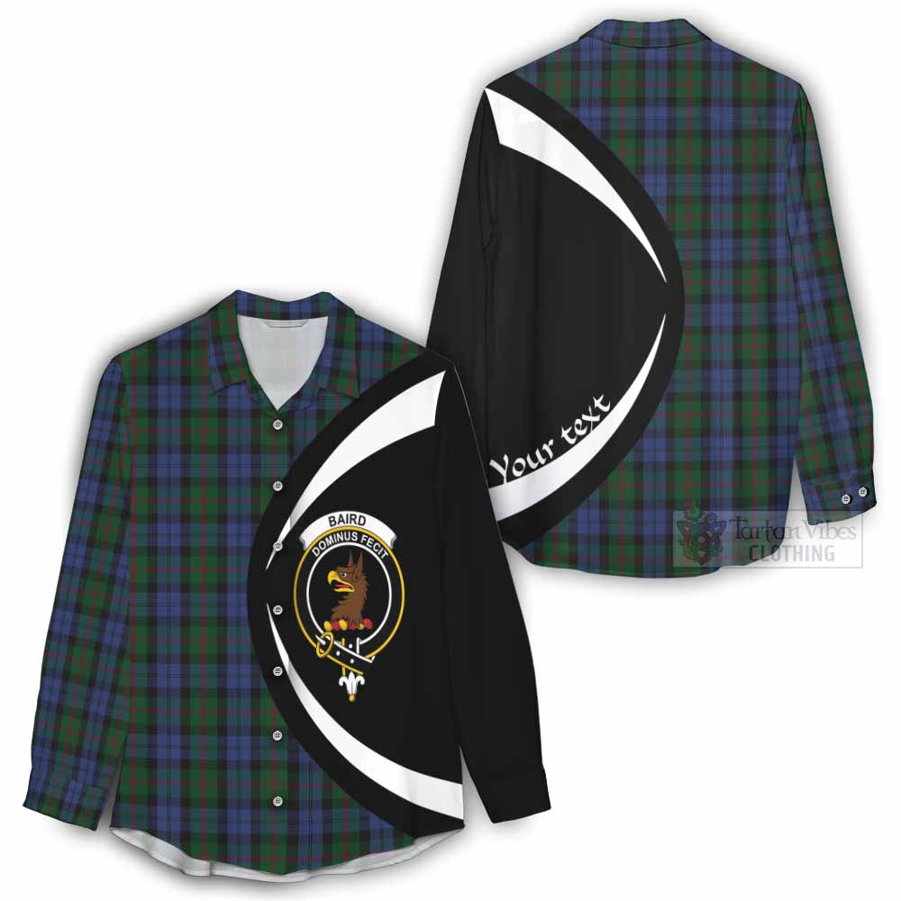 Tartan Vibes Clothing Baird Tartan Women's Casual Shirt with Family Crest Circle Style