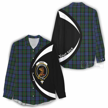 Baird Tartan Women's Casual Shirt with Family Crest Circle Style