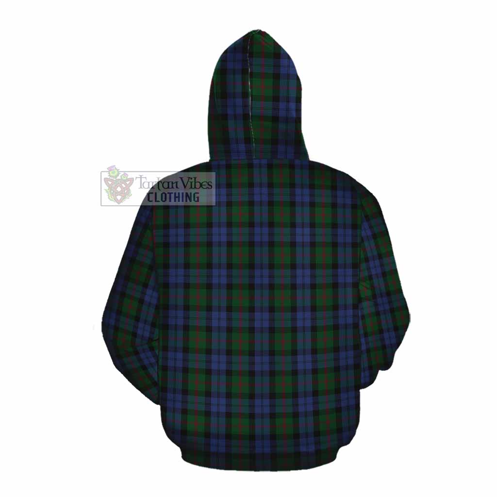 Tartan Vibes Clothing Baird Tartan Cotton Hoodie with Family Crest DNA In Me Style