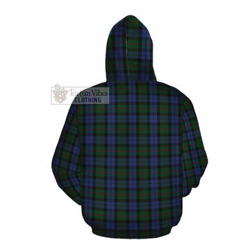 Baird Tartan Cotton Hoodie with Family Crest DNA In Me Style