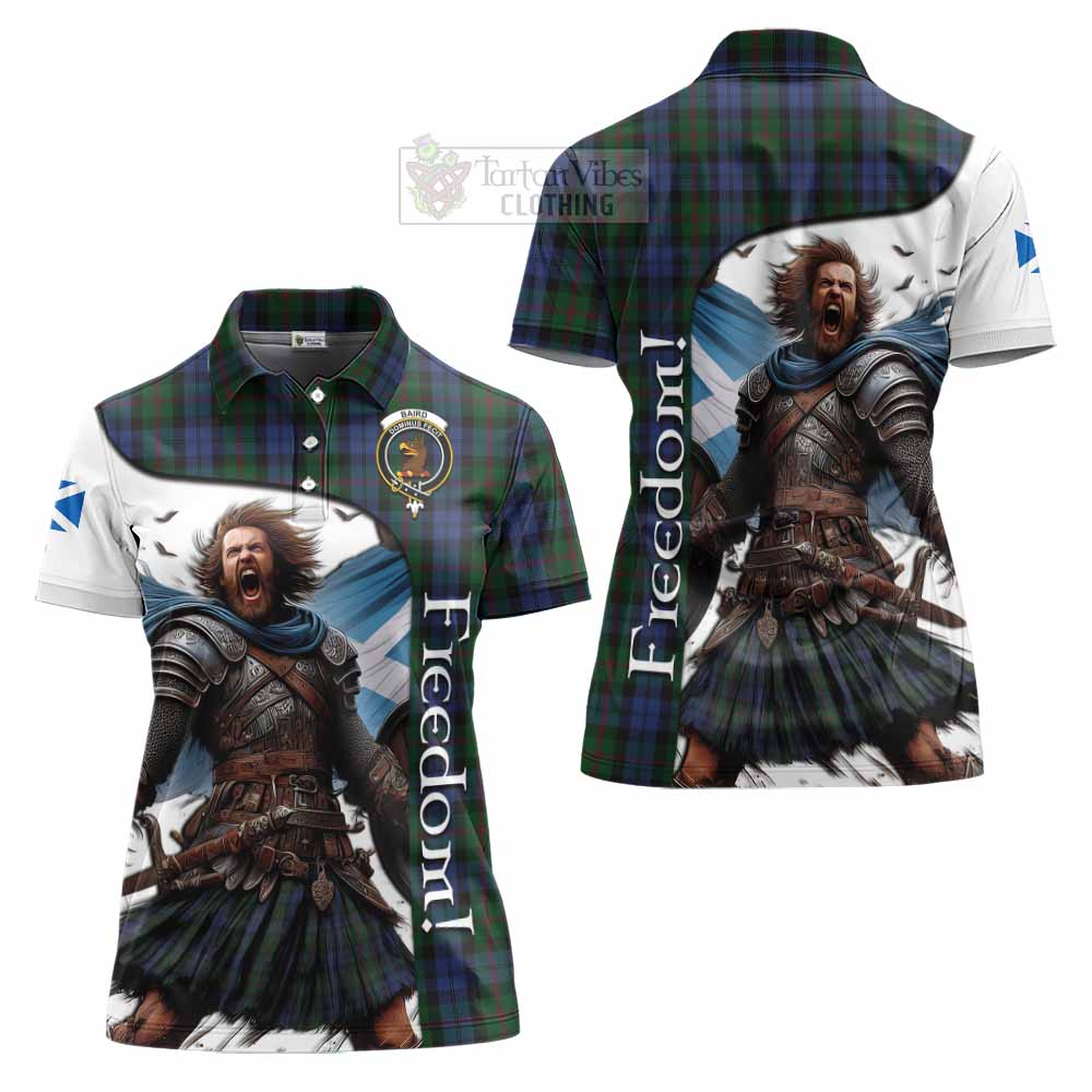 Tartan Vibes Clothing Baird Crest Tartan Women's Polo Shirt Inspired by the Freedom of Scottish Warrior