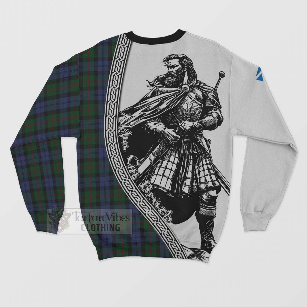 Tartan Vibes Clothing Baird Tartan Clan Crest Sweatshirt with Highlander Warrior Celtic Style