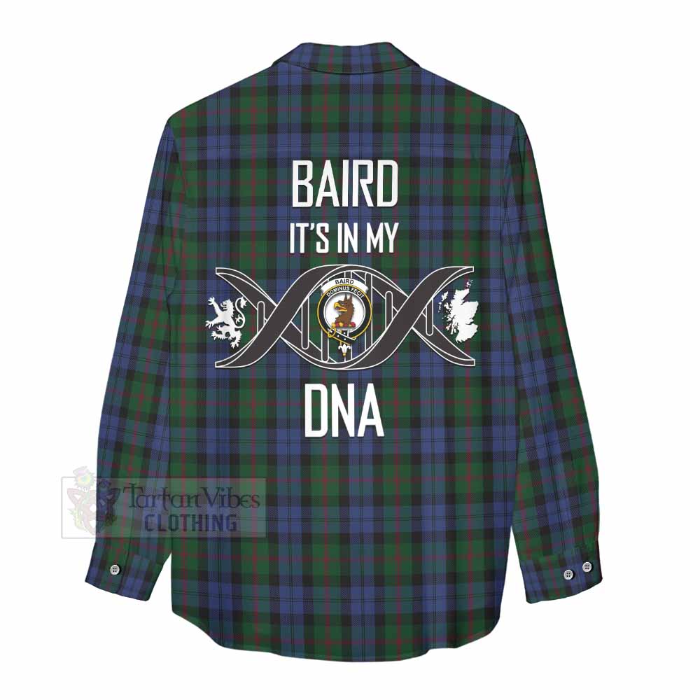 Tartan Vibes Clothing Baird Tartan Women's Casual Shirt with Family Crest DNA In Me Style