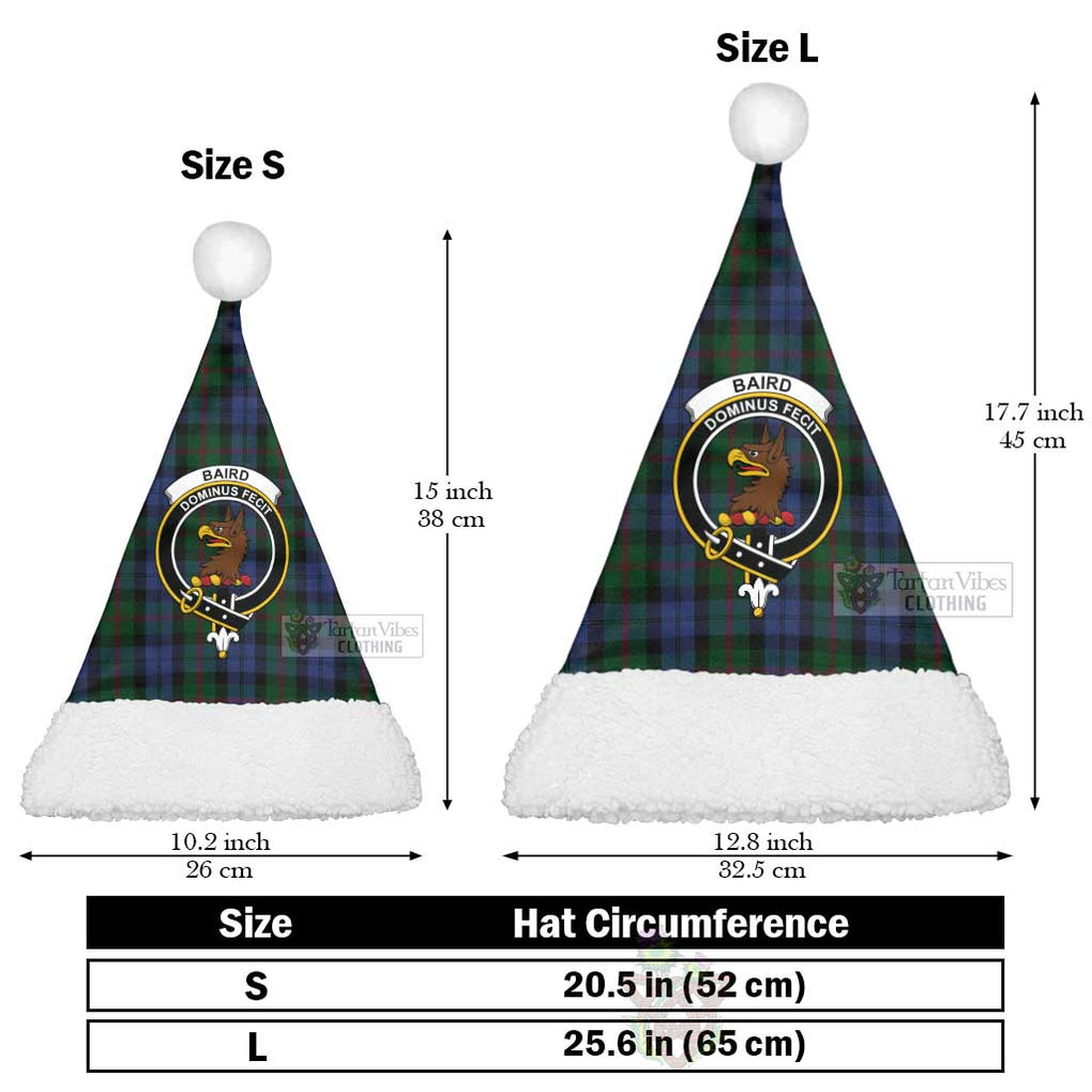 Tartan Vibes Clothing Baird Tartan Christmas Santa Hats with Family Crest