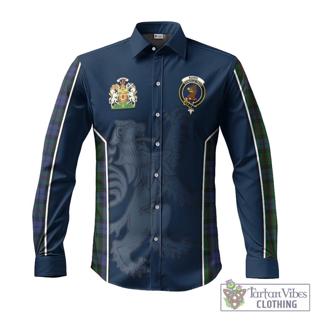 Tartan Vibes Clothing Baird Tartan Long Sleeve Button Up Shirt with Family Crest and Lion Rampant Vibes Sport Style