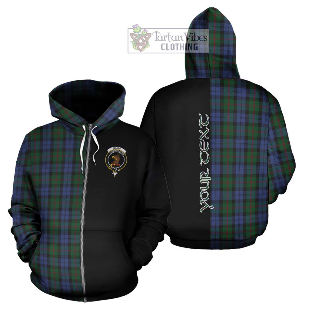 Baird Tartan Hoodie with Family Crest and Half Of Me Style - Tartanvibesclothing Shop