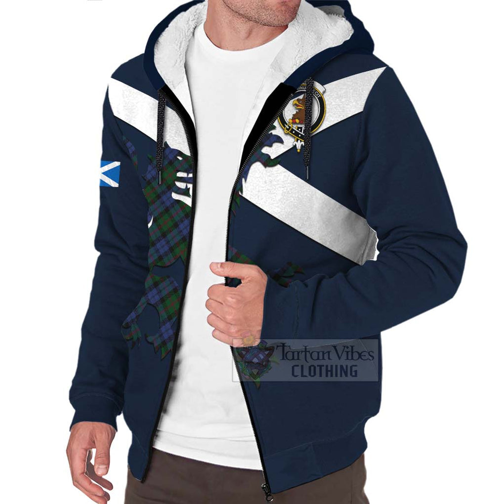 Tartan Vibes Clothing Baird Tartan Lion Rampant Sherpa Hoodie – Proudly Display Your Heritage with Alba Gu Brath and Clan Name