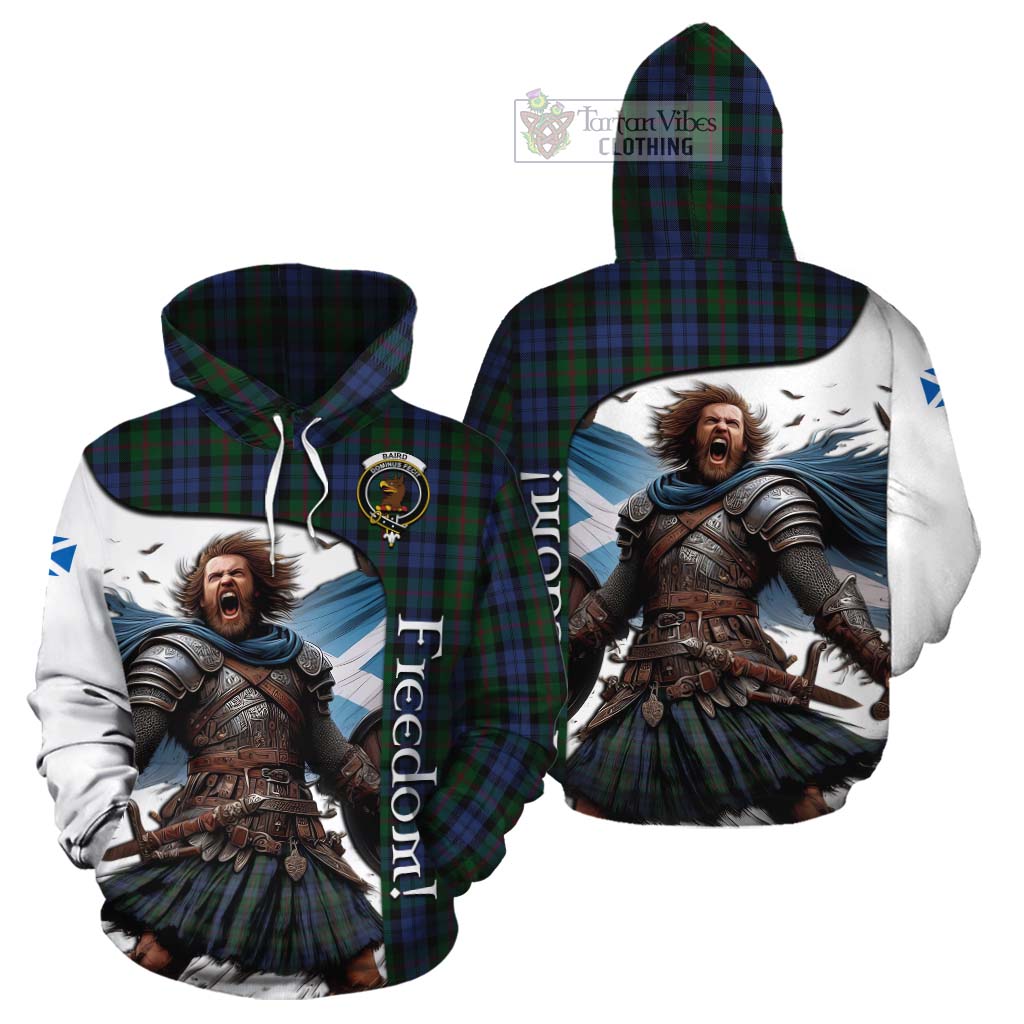 Tartan Vibes Clothing Baird Crest Tartan Cotton Hoodie Inspired by the Freedom of Scottish Warrior