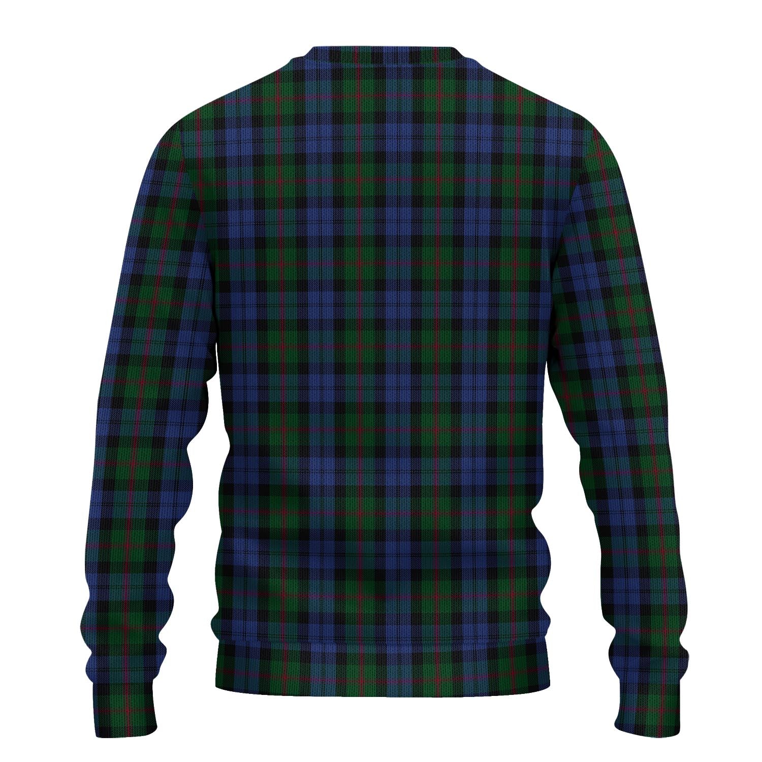 Baird Tartan Knitted Sweater with Family Crest - Tartanvibesclothing