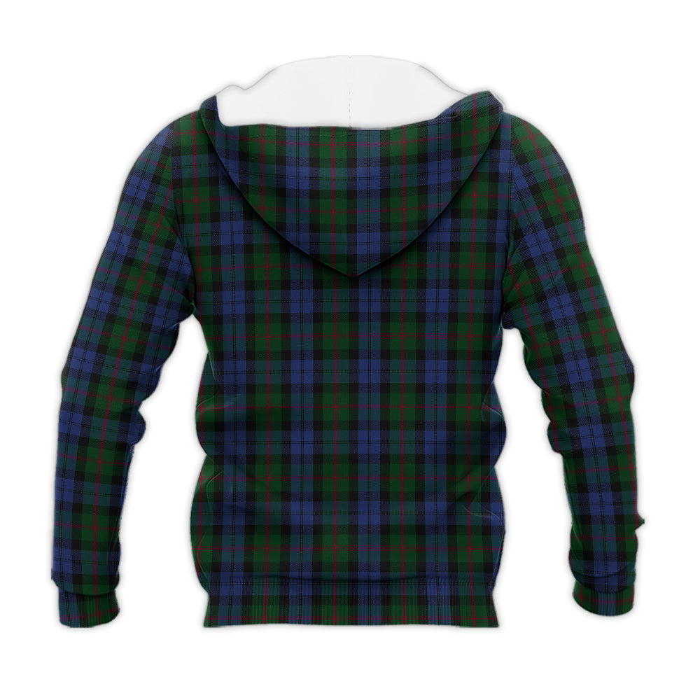 Baird Tartan Knitted Hoodie with Family Crest - Tartanvibesclothing