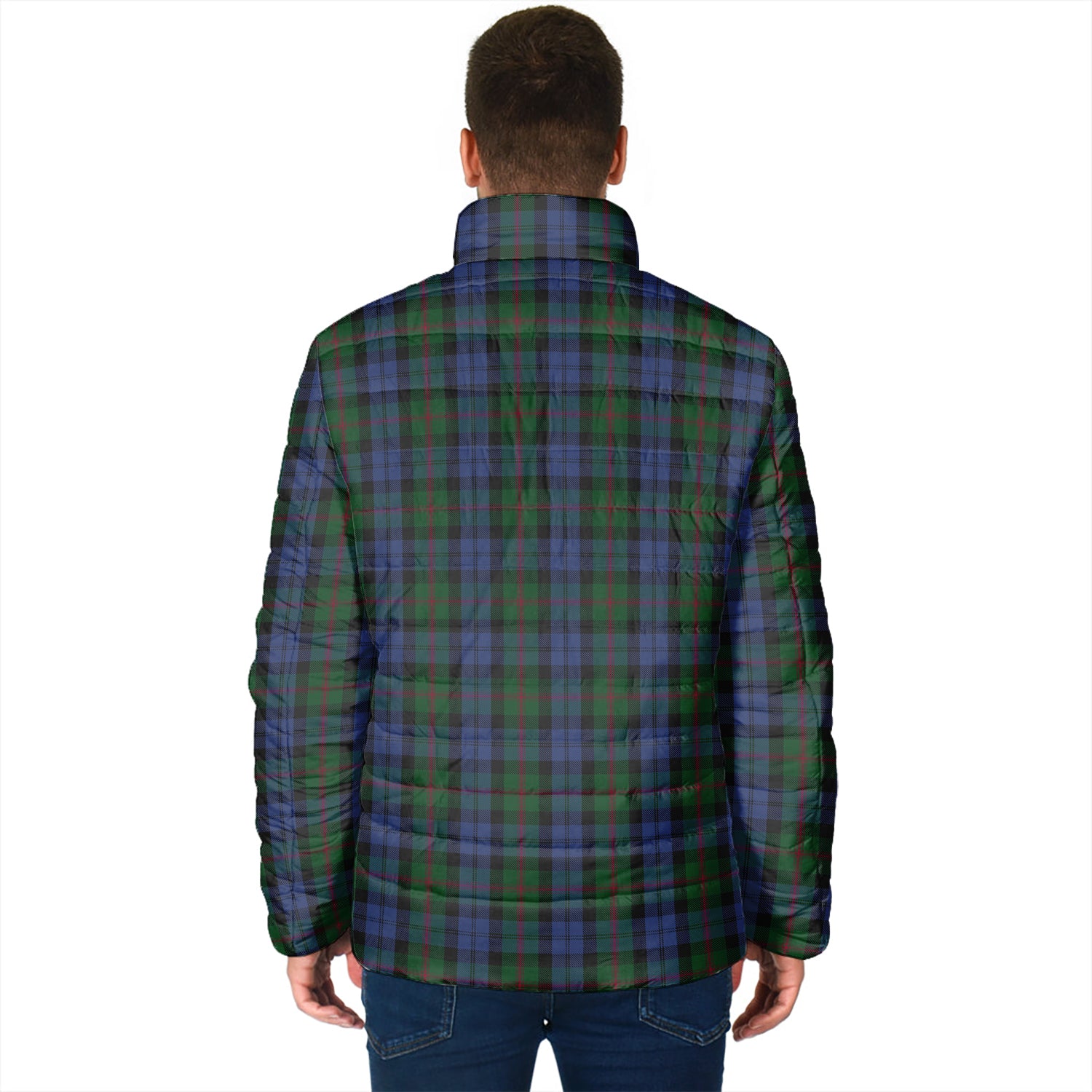 Baird Tartan Padded Jacket with Family Crest - Tartan Vibes Clothing