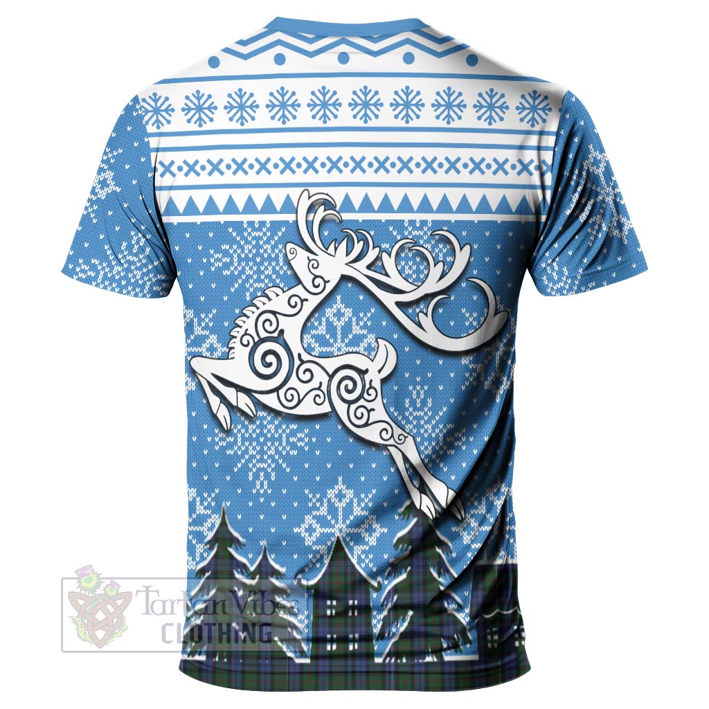 Tartan Vibes Clothing Baird Clan Christmas T-Shirt Celtic Reindeer Style