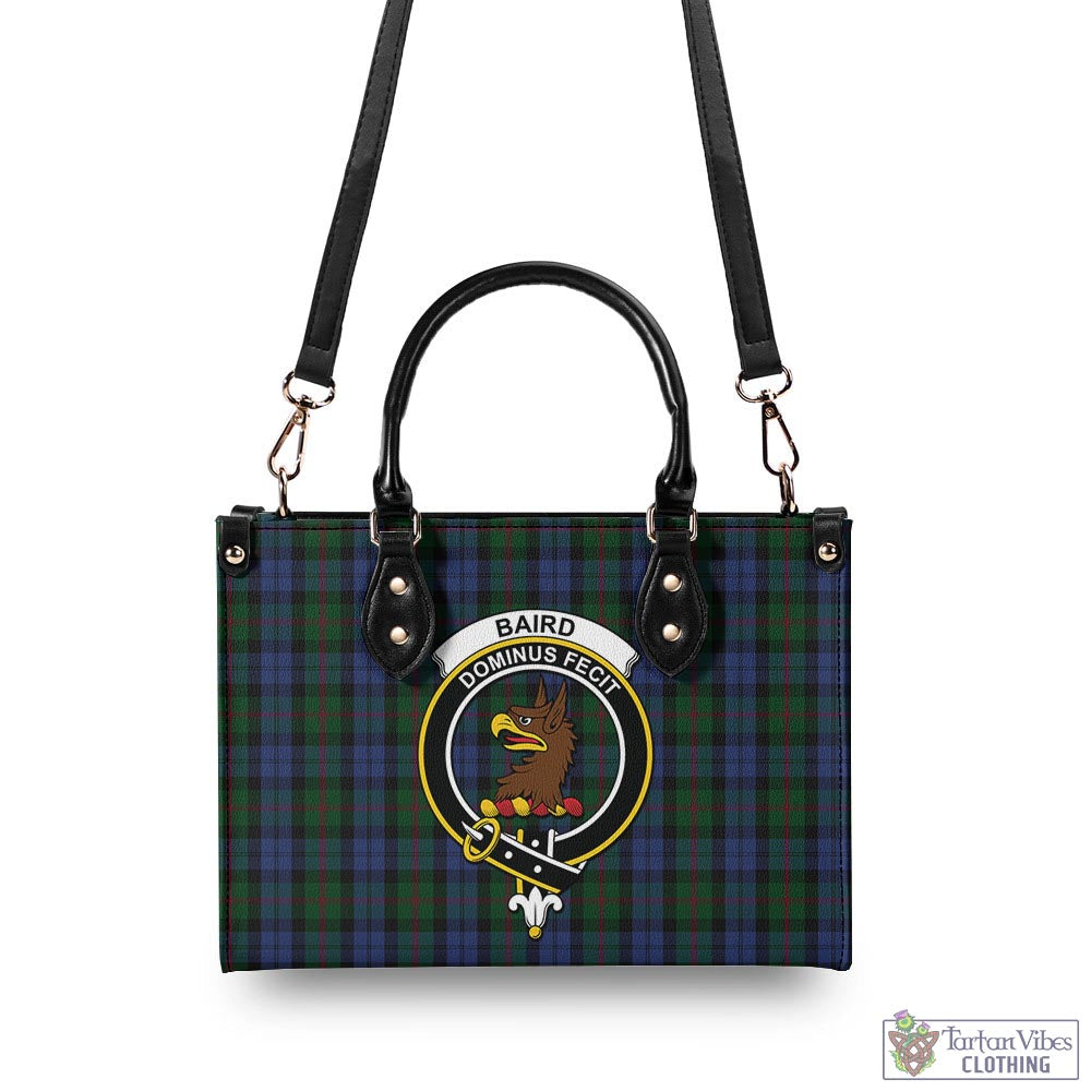 Tartan Vibes Clothing Baird Tartan Luxury Leather Handbags with Family Crest