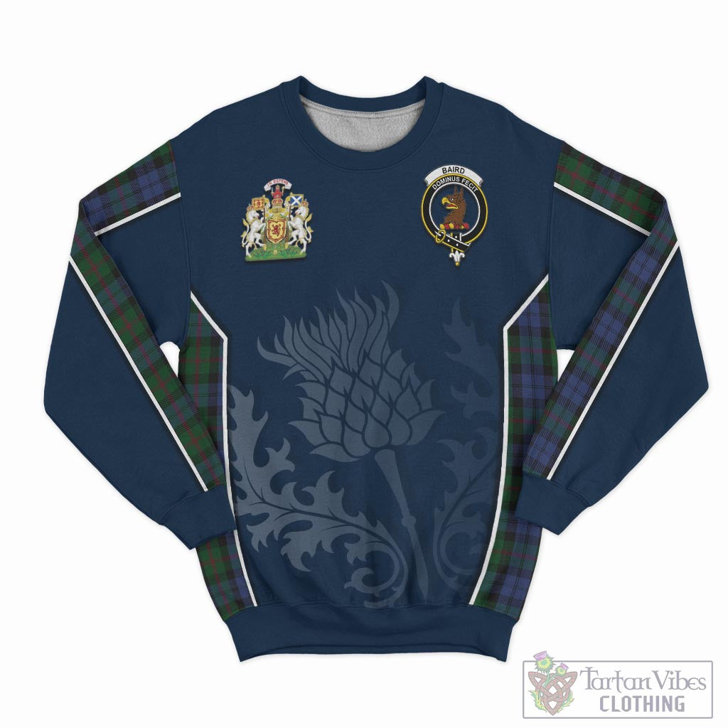 Tartan Vibes Clothing Baird Tartan Sweatshirt with Family Crest and Scottish Thistle Vibes Sport Style