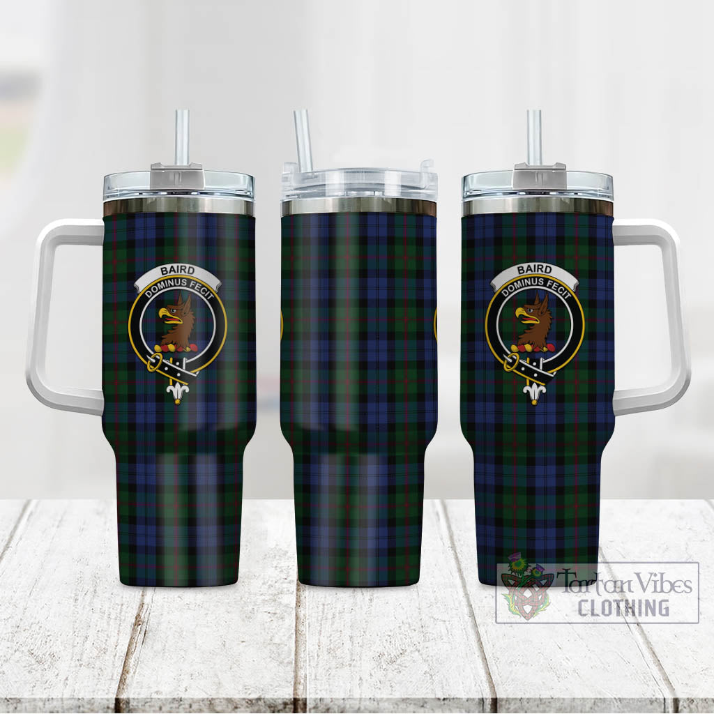 Tartan Vibes Clothing Baird Tartan and Family Crest Tumbler with Handle