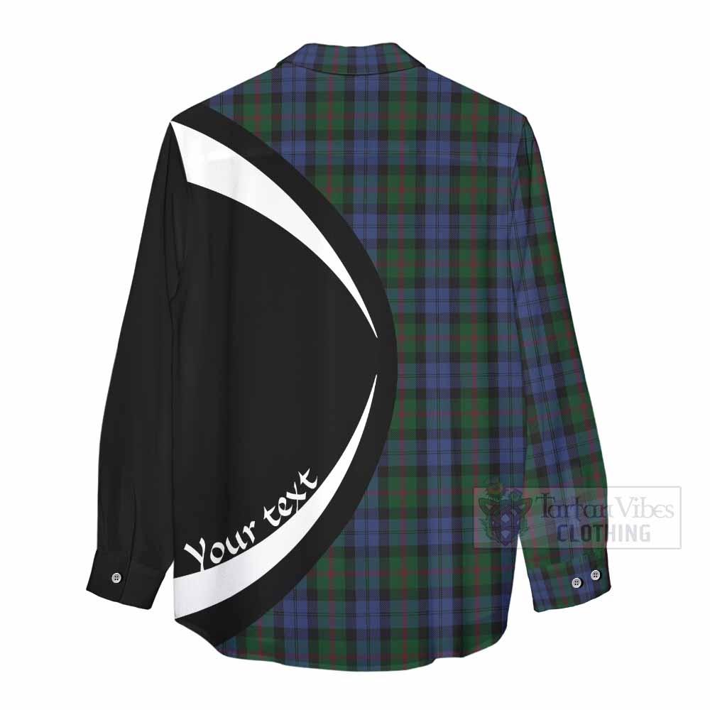 Tartan Vibes Clothing Baird Tartan Women's Casual Shirt with Family Crest Circle Style