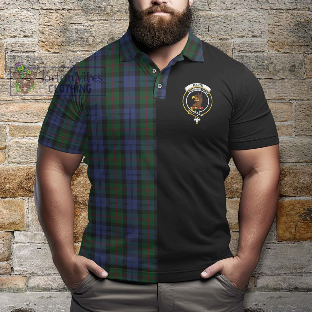 Baird Tartan Polo Shirt with Family Crest and Half Of Me Style - Tartanvibesclothing Shop