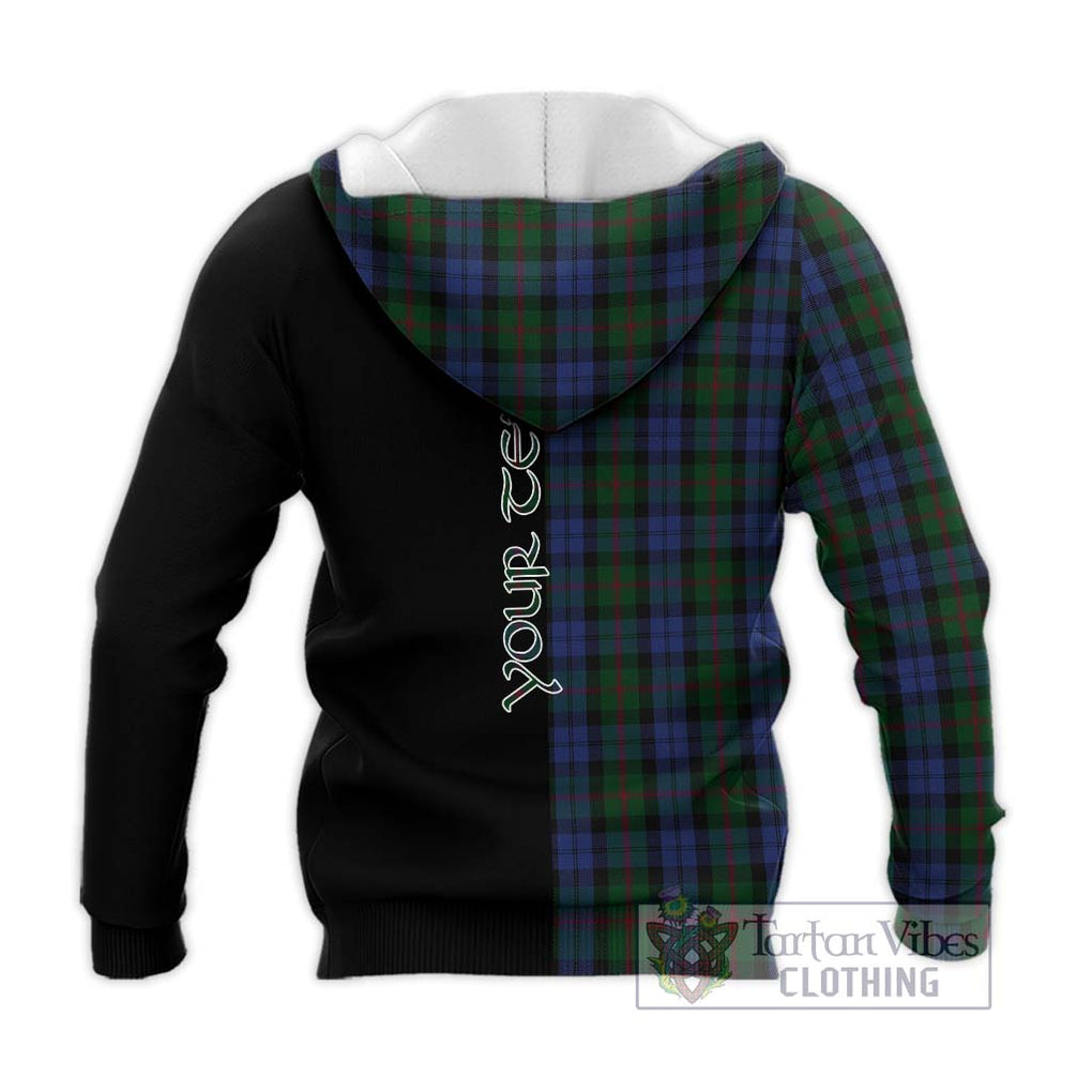 Baird Tartan Knitted Hoodie with Family Crest and Half Of Me Style - Tartanvibesclothing Shop