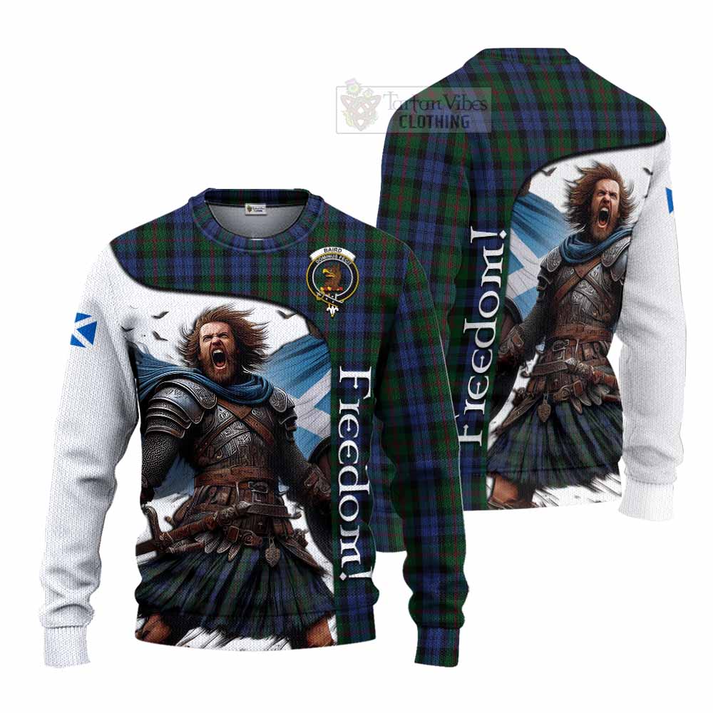 Tartan Vibes Clothing Baird Crest Tartan Knitted Sweater Inspired by the Freedom of Scottish Warrior