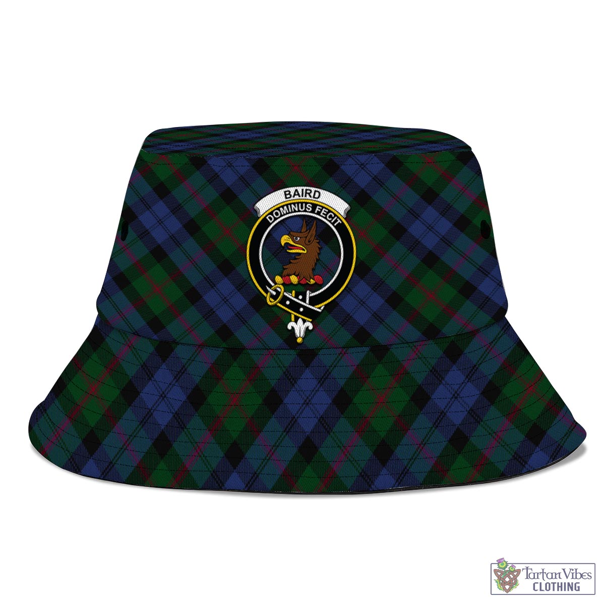 Tartan Vibes Clothing Baird Tartan Bucket Hat with Family Crest