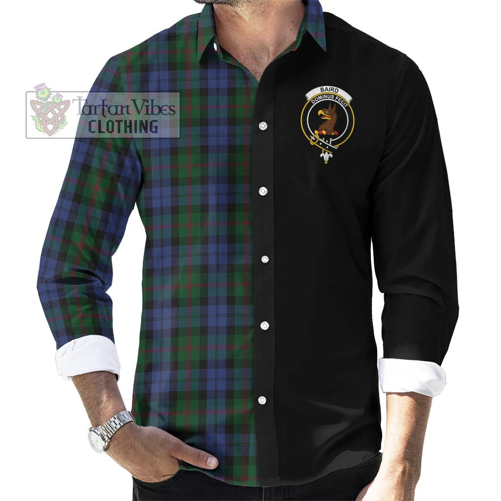 Baird Tartan Long Sleeve Button Shirt with Family Crest and Half Of Me Style - Tartanvibesclothing Shop